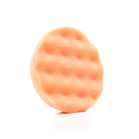 3M Finesse-It Buffing Pad 02637, 3-3/4 In Orange Foam White Loop 60440180523